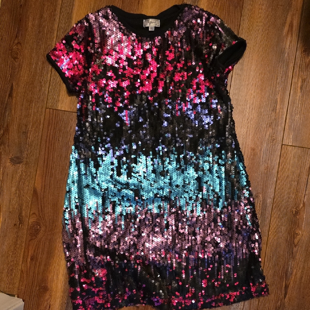 Sparkling Sequin Kids Disney Dress - Multicolor